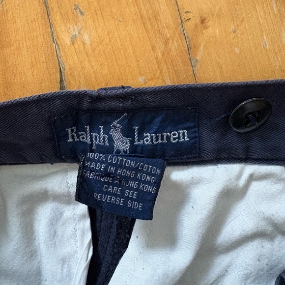 Vintage Ralph Lauren Navy Cotton Shorts – Classic Preppy Style (Size 2) - Picture 5 of 5